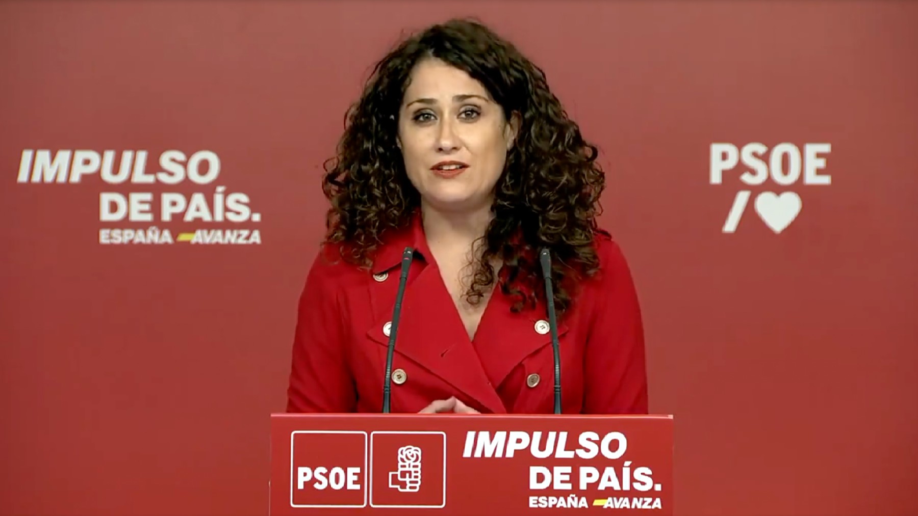 La portavoz del congreso federal de los socialistas, Emma López