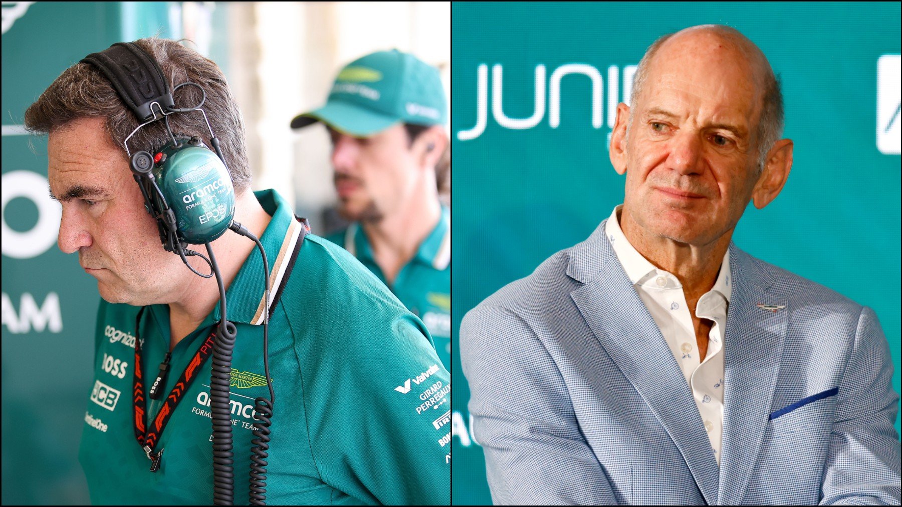 Adrian Newey, nuevo ingeniero de Aston Martin, y Dan Fallows, desarrollador del último monoplaza.