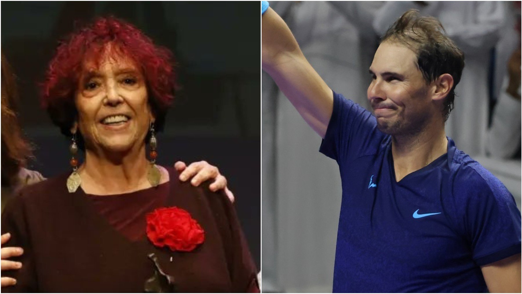 Maruja Torres y Rafa Nadal. (EP)