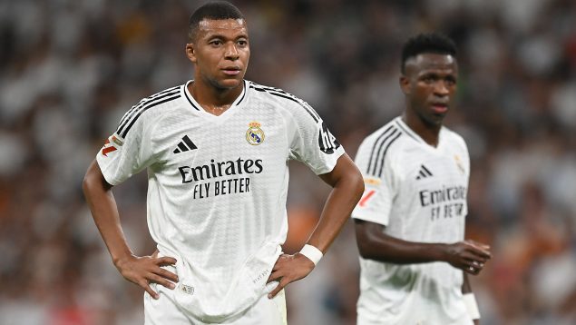 Mbappé y Vinicius, en un partido