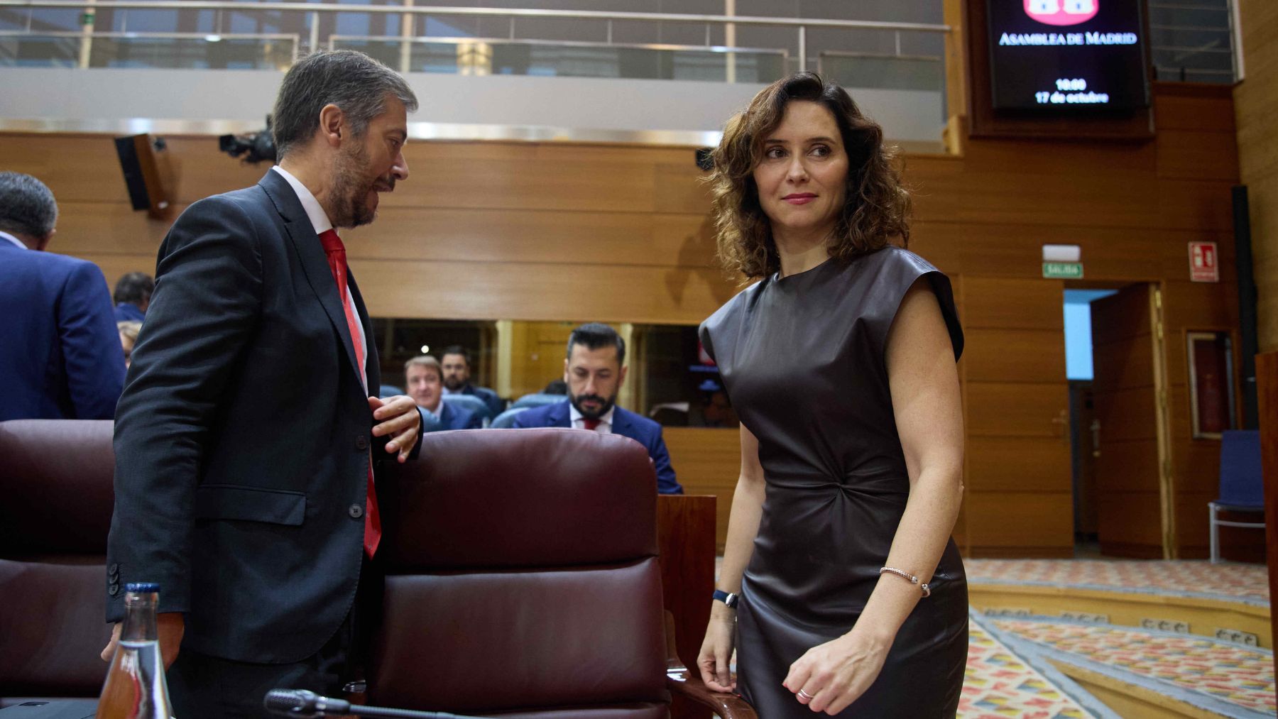 Miguel Ángel García Martín e Isabel Díaz Ayuso. (Foto: EP)