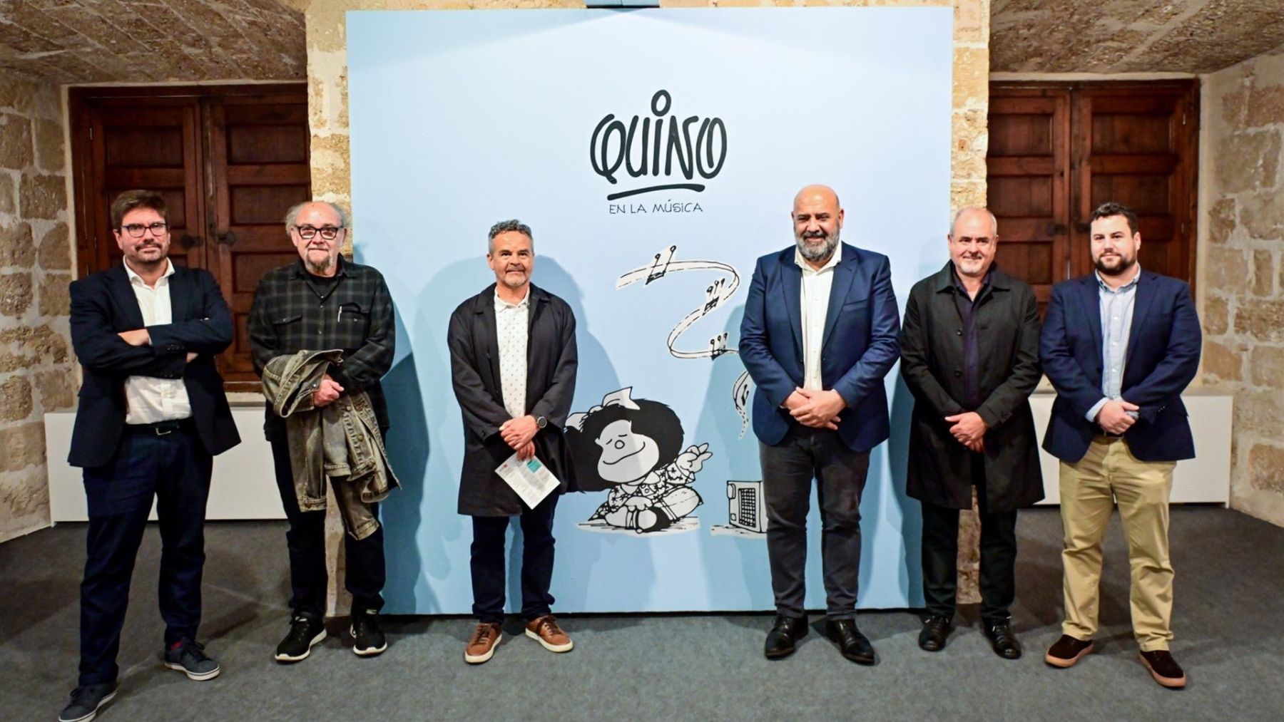 Presentación de la exposición ‘Quino en la música’ en Palma.