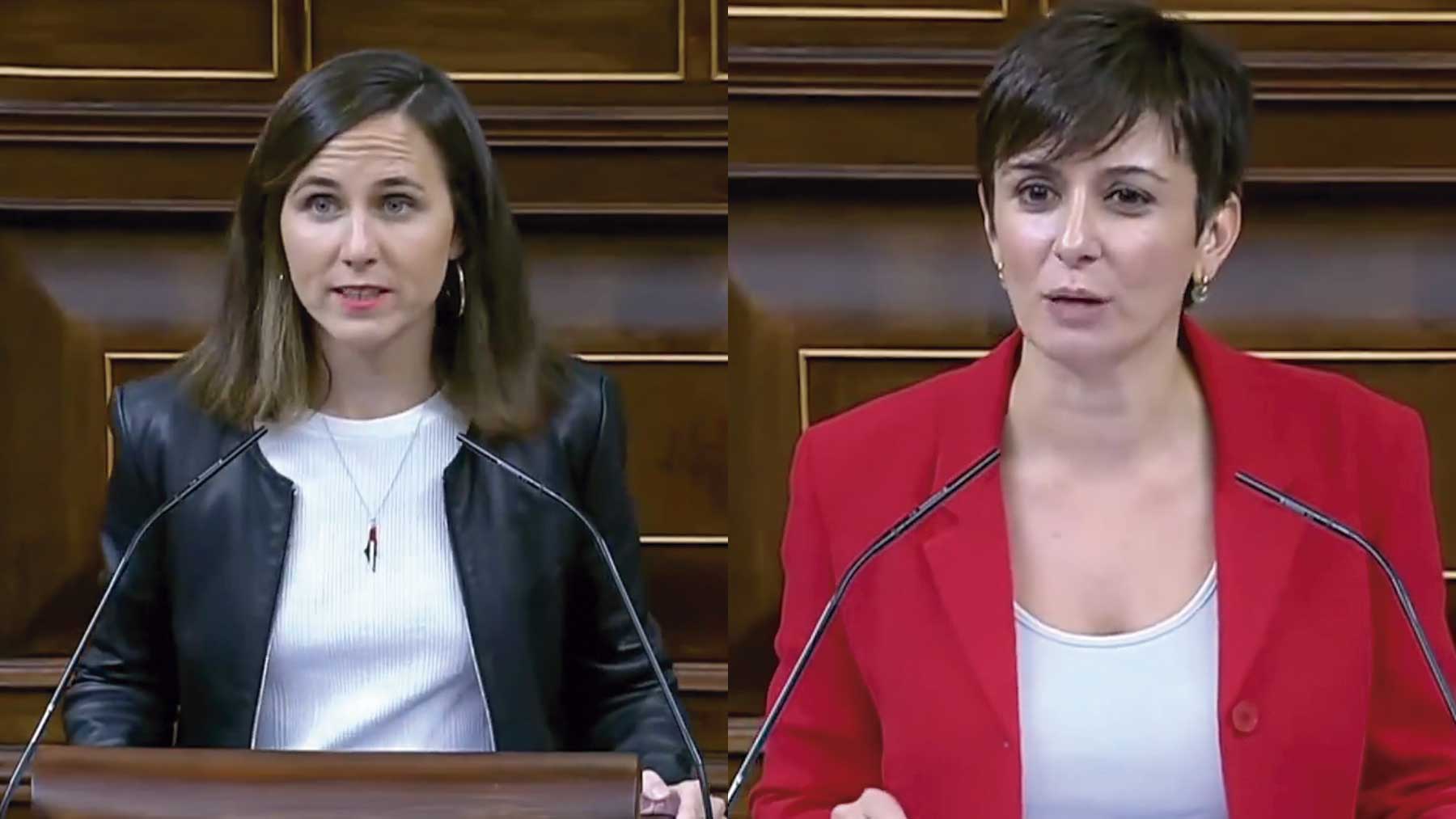 Ione Belarra e Isabel Rodríguez.