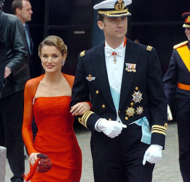 La reina Letizia con un vestido de Lorenzo Caprile en Dinamarca