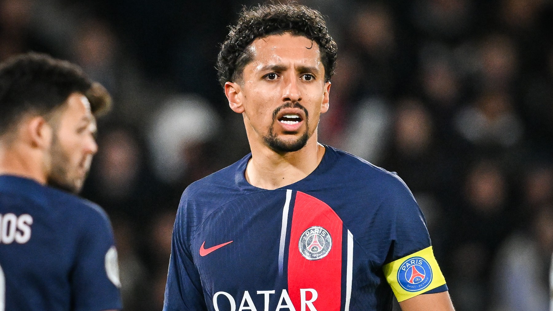 Marquinhos, durante un partido con el PSG. (EP)