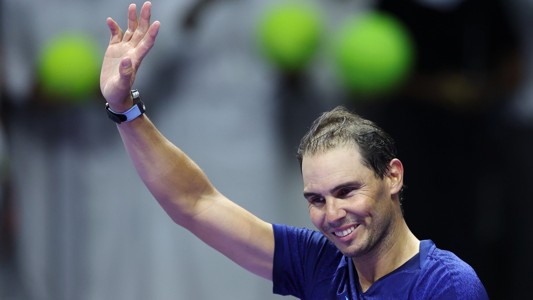 Nadal, tras un partido del Six Kings Slam. (Getty)