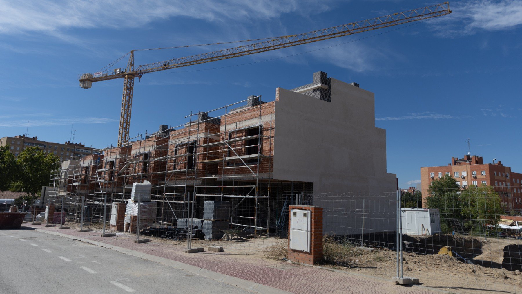 Vista general de las obras de vivienda nueva en Madrid. (EP)