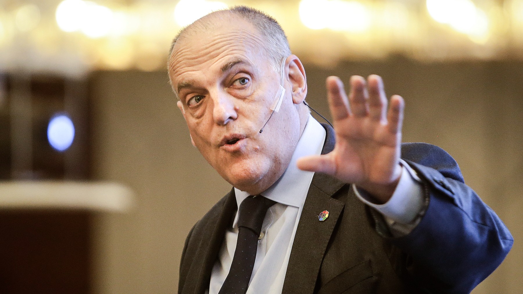 Javier Tebas, durante un acto de la Liga. (Getty)