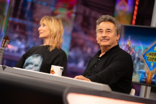 Nathalie Poza y Eduard Fernández en el plató de El Hormiguero (Atresmedia).