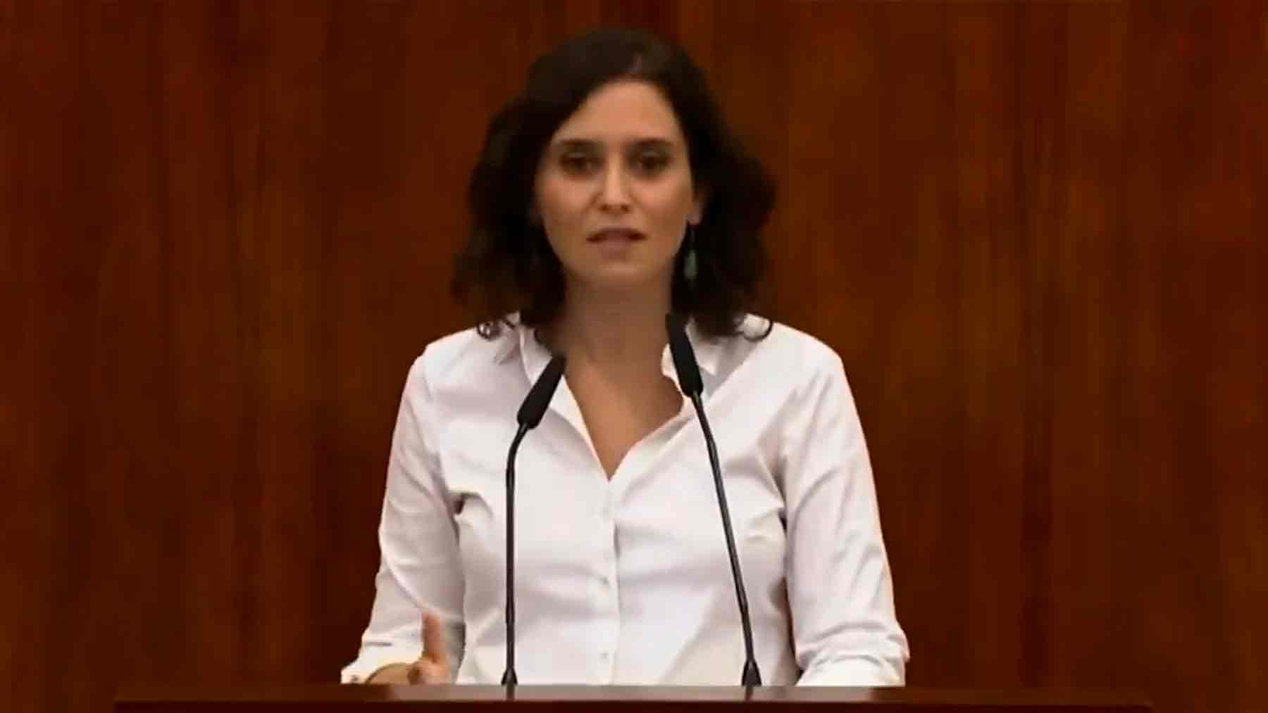 La presidenta de la Comunidad de Madrid, Isabel Díaz Ayuso.