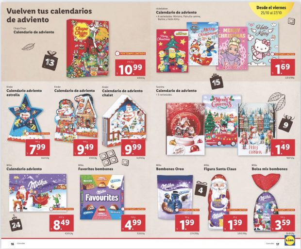 Calendarios de adviento Lidl