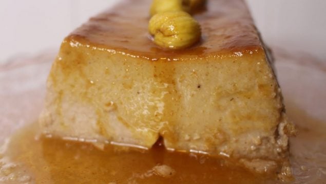 Flan de castañas