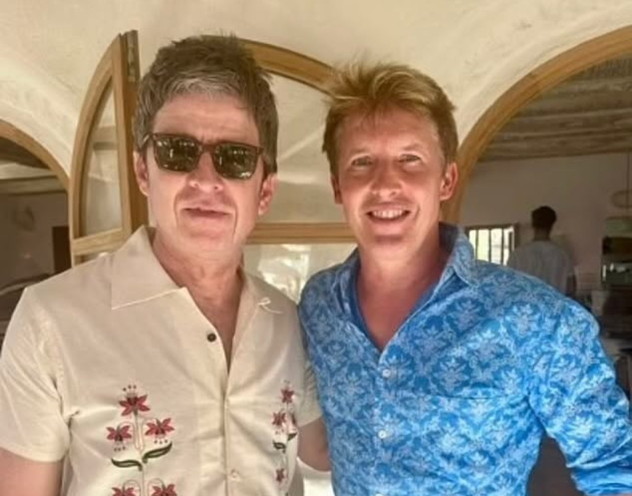 Noel Gallagher y James Blunt en Ibiza.