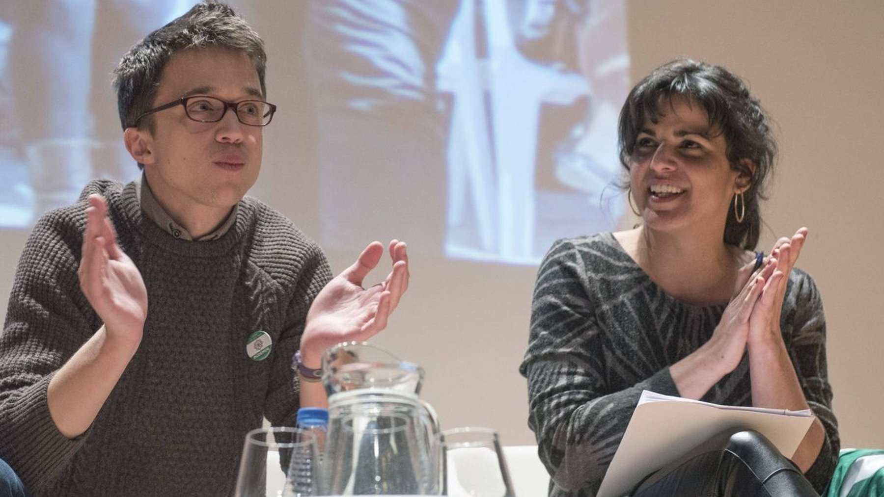 Teresa Rodríguez e Íñigo Errejón. (Foto: Efe)