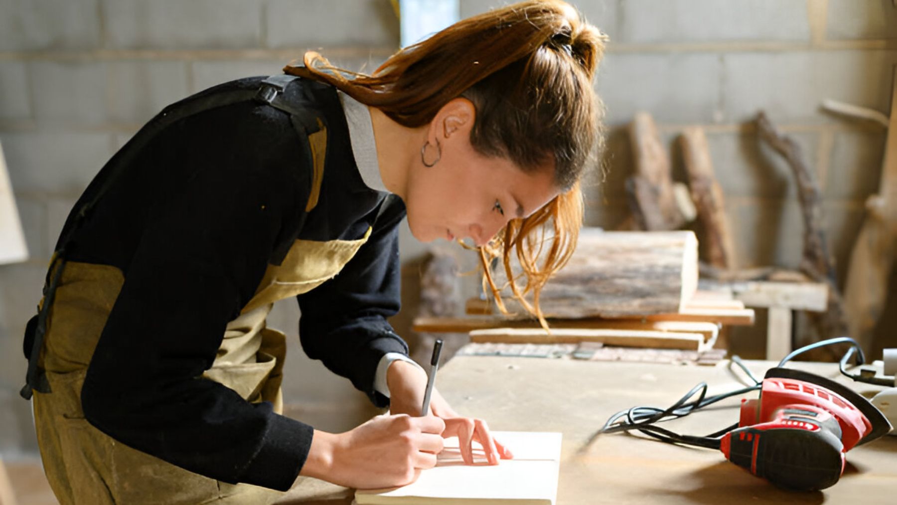 Mujer autónoma en su taller.