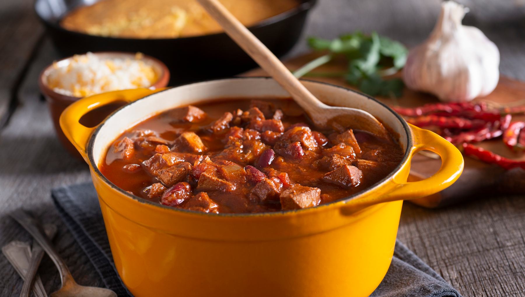 Guiso de calabaza y carne.