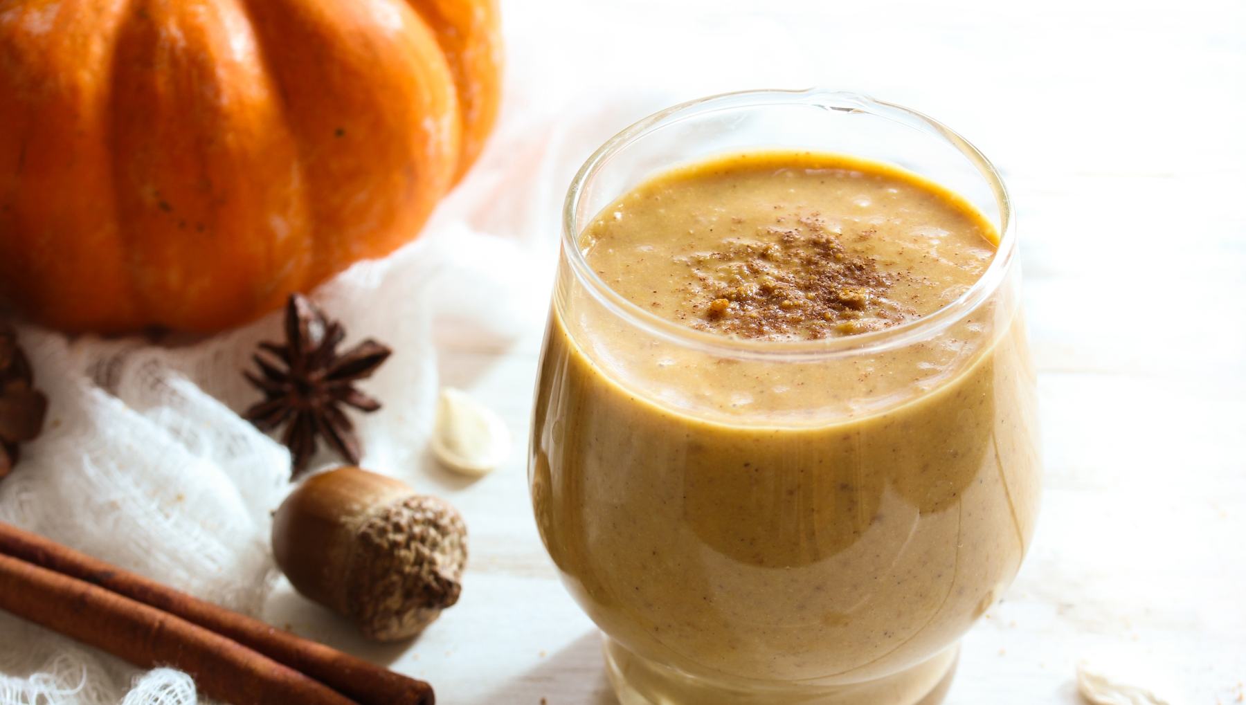 Batido de calabaza y chocolate.