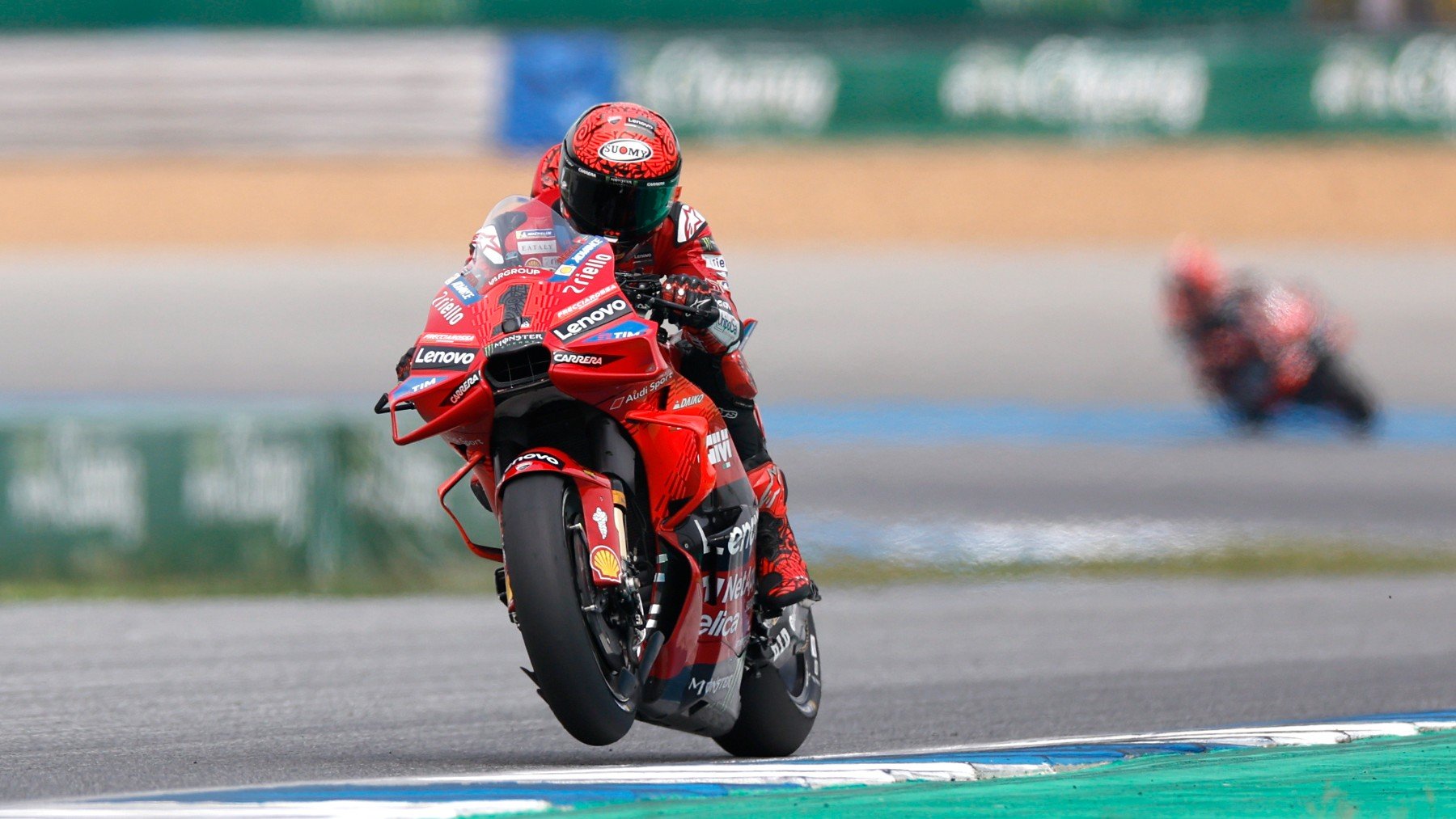 Pecco Bagnaia,  durante el GP de Tailandia de MotoGP. (EFE)