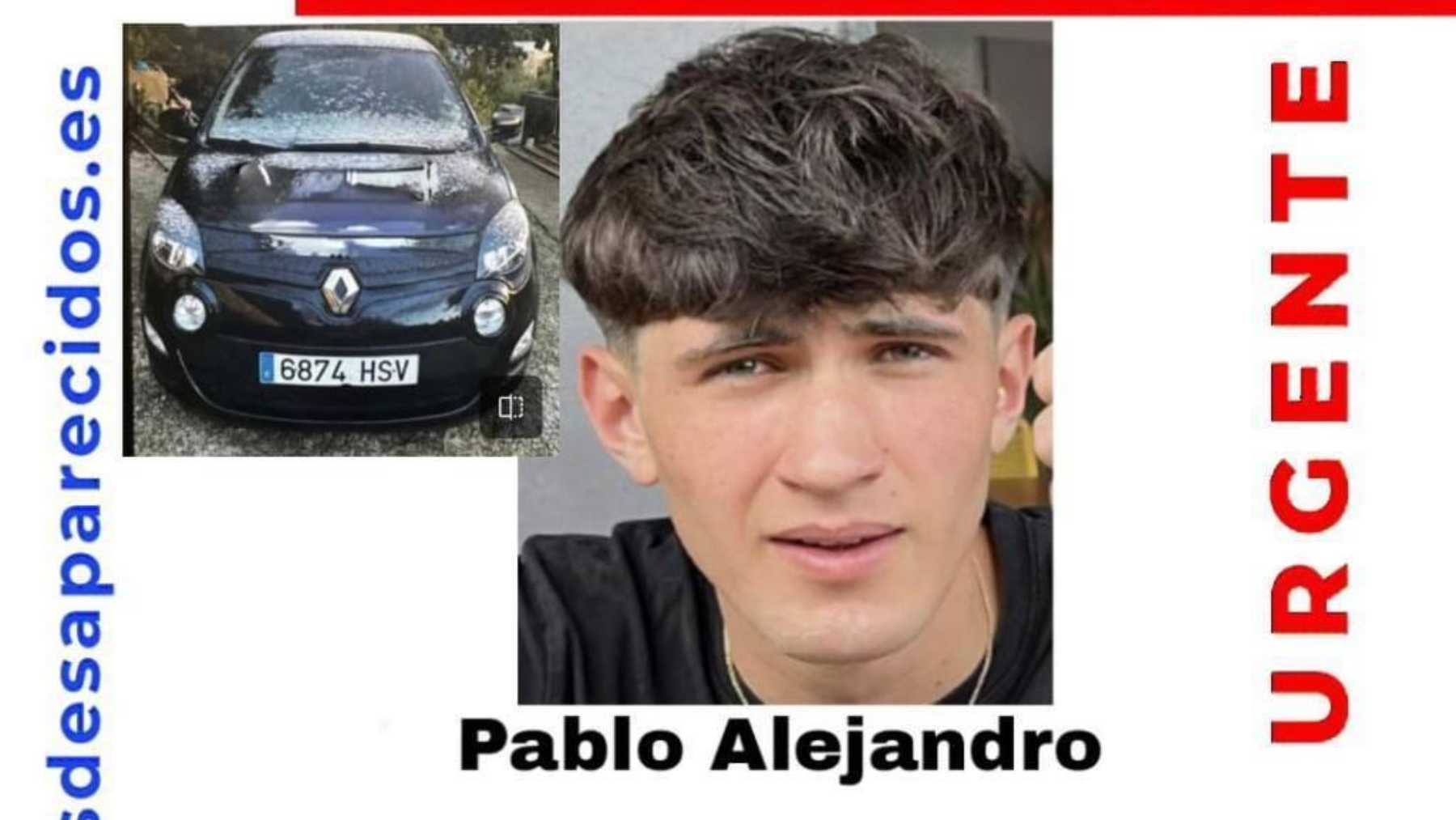 Cartel de búsqueda de Pablo Alejandro de SOS Desaparecidos.