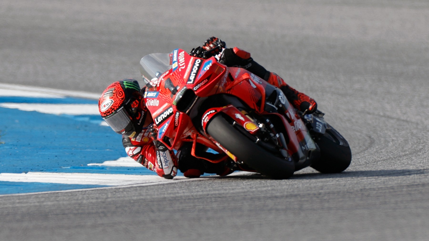 Pecco Bagnaia,  durante el GP de Tailandia de MotoGP. (EFE)