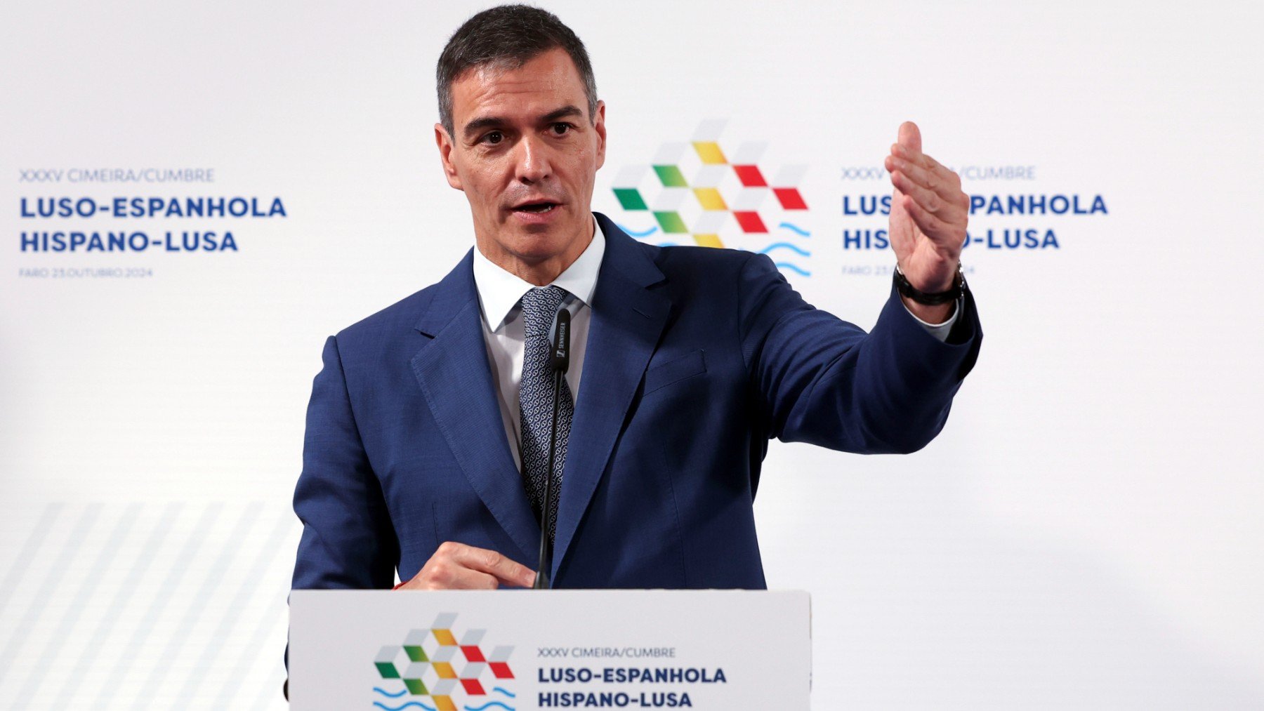 Pedro Sánchez, durante una comparecencia. (EFE)