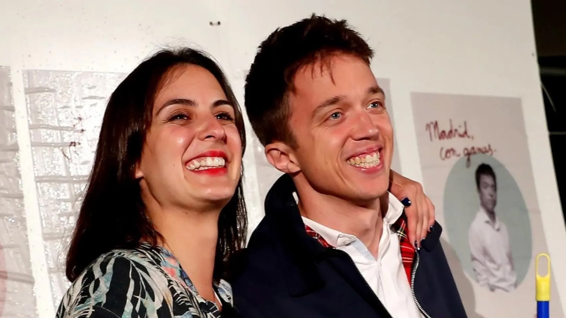 Rita Maestre con Errejón, en un acto público.