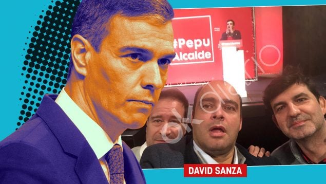 Pedro Sánchez, David Sanza, Begoña Gómez,