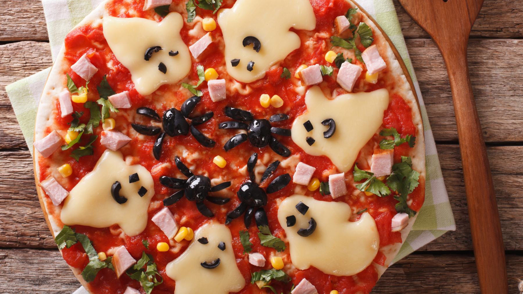 La receta de Spooky Pizza.