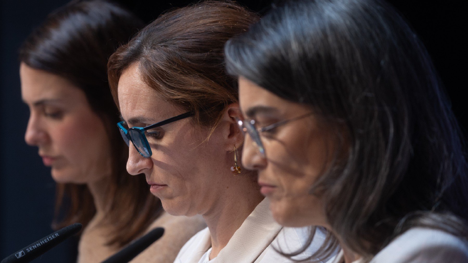 Rita Maestre, Mónica García y Manuela Bergerot.