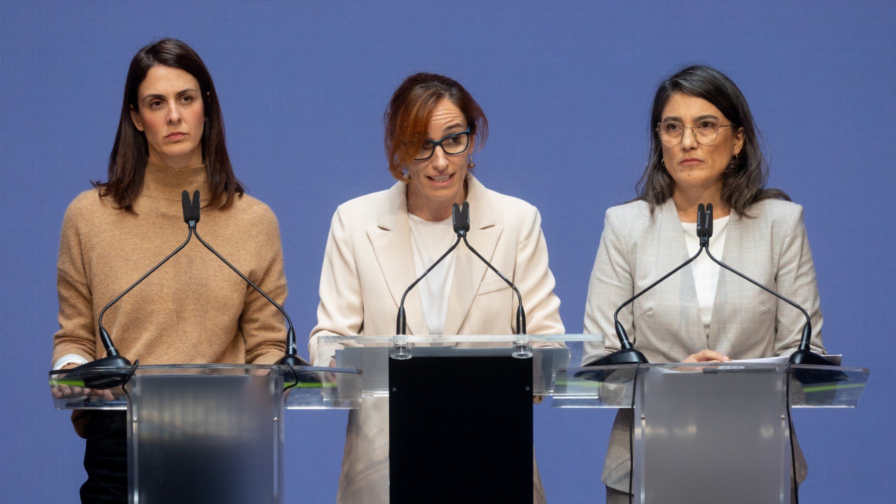 Rita Maestre, Mónica García y Manuela Bergerot. (Foto: Ep)