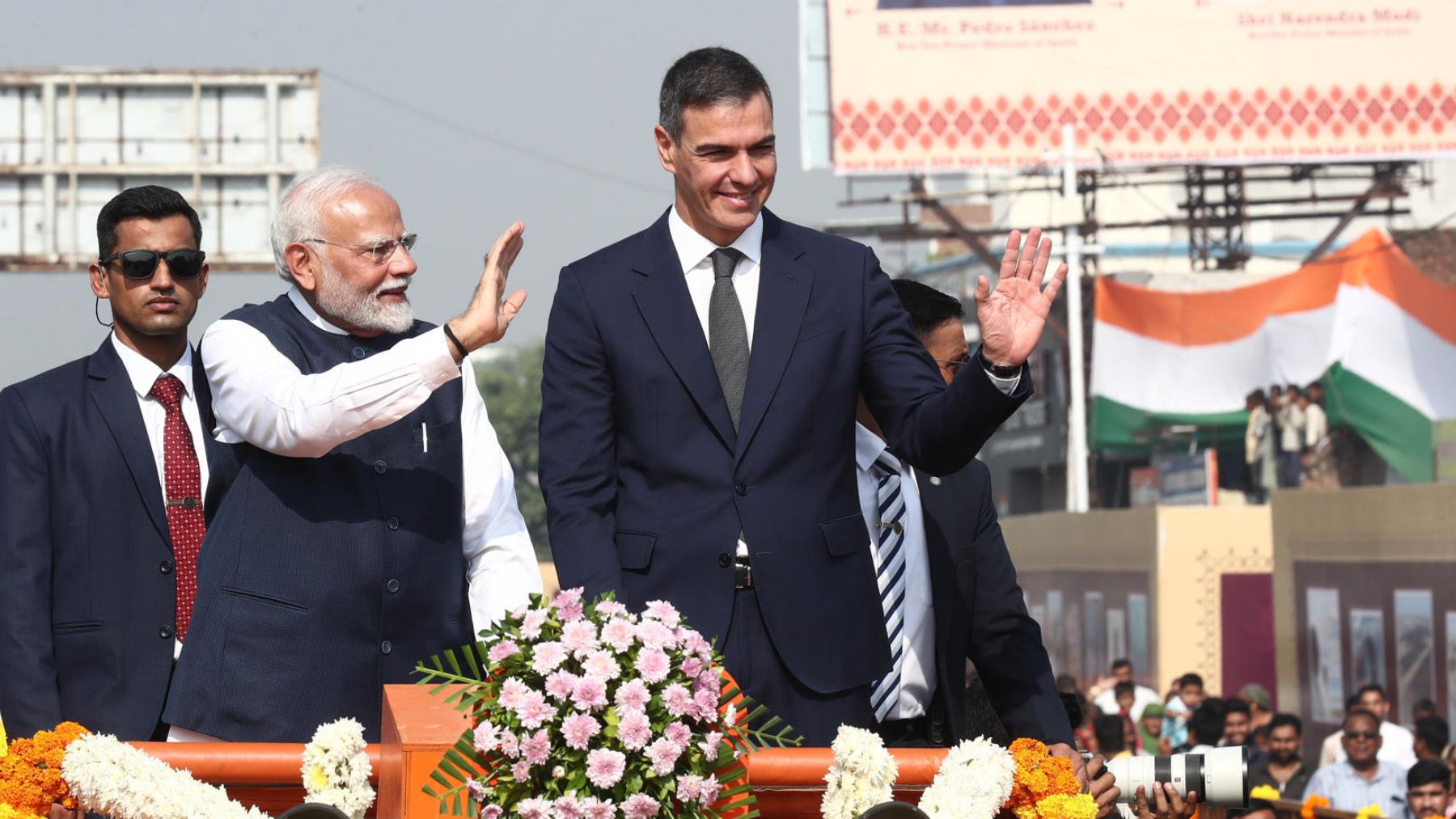 Pedro Sánchez y Narendra Modi. (Foto: EFE)