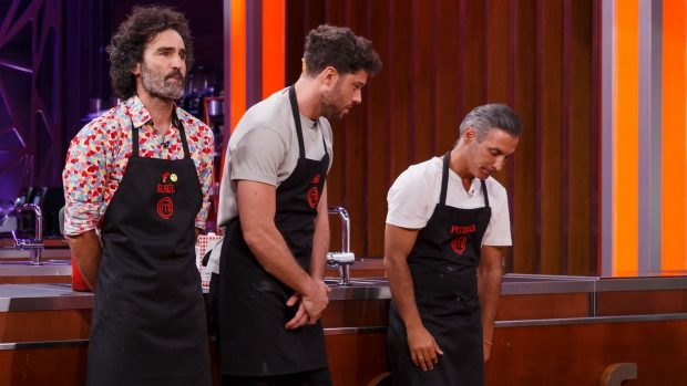 José, Pitingo y Raúl en 'Masterchef Celebrity'. (RTVE)