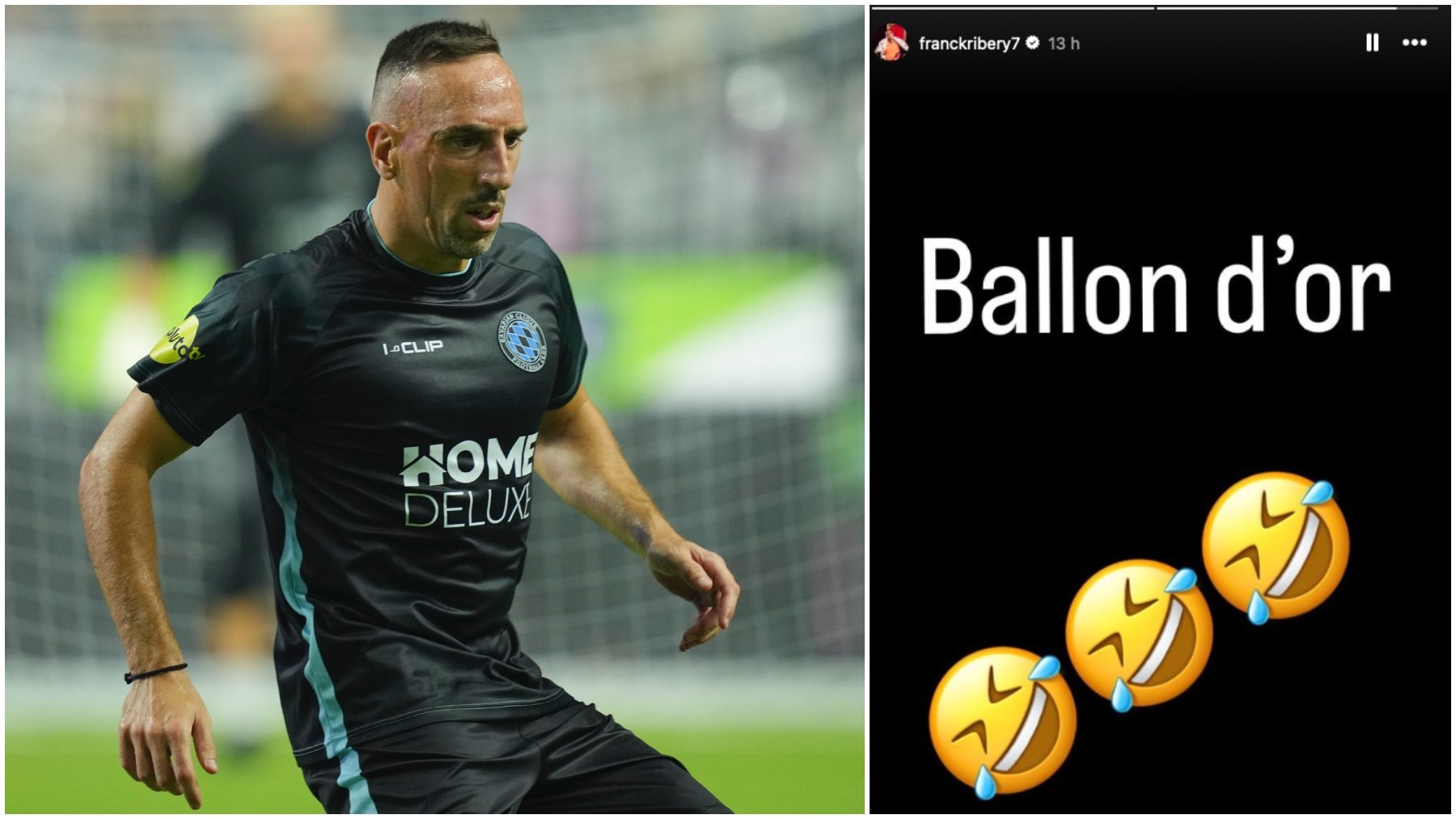 Frank Ribery se ríe del Balón de Oro en su cuenta de Instagram.