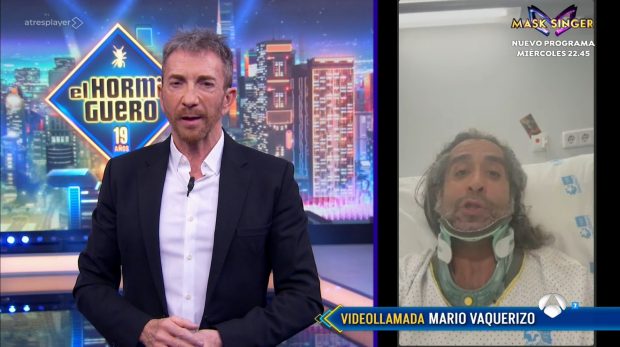 Mario Vaquerizo conecta con 'El Hormiguero' desde la cama del hospital (Atresmedia).