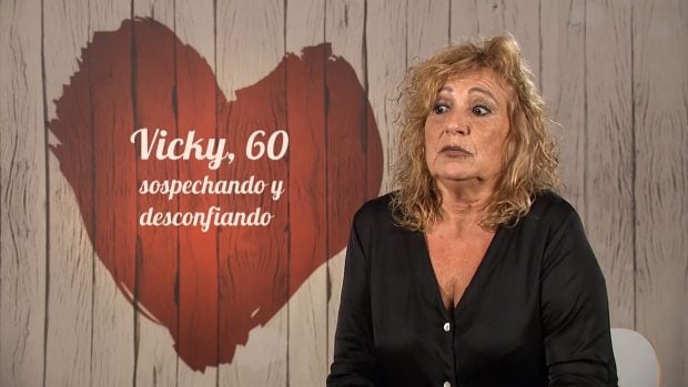 Vicky en First Dates. Agapito en First Dates. (Mediaset)