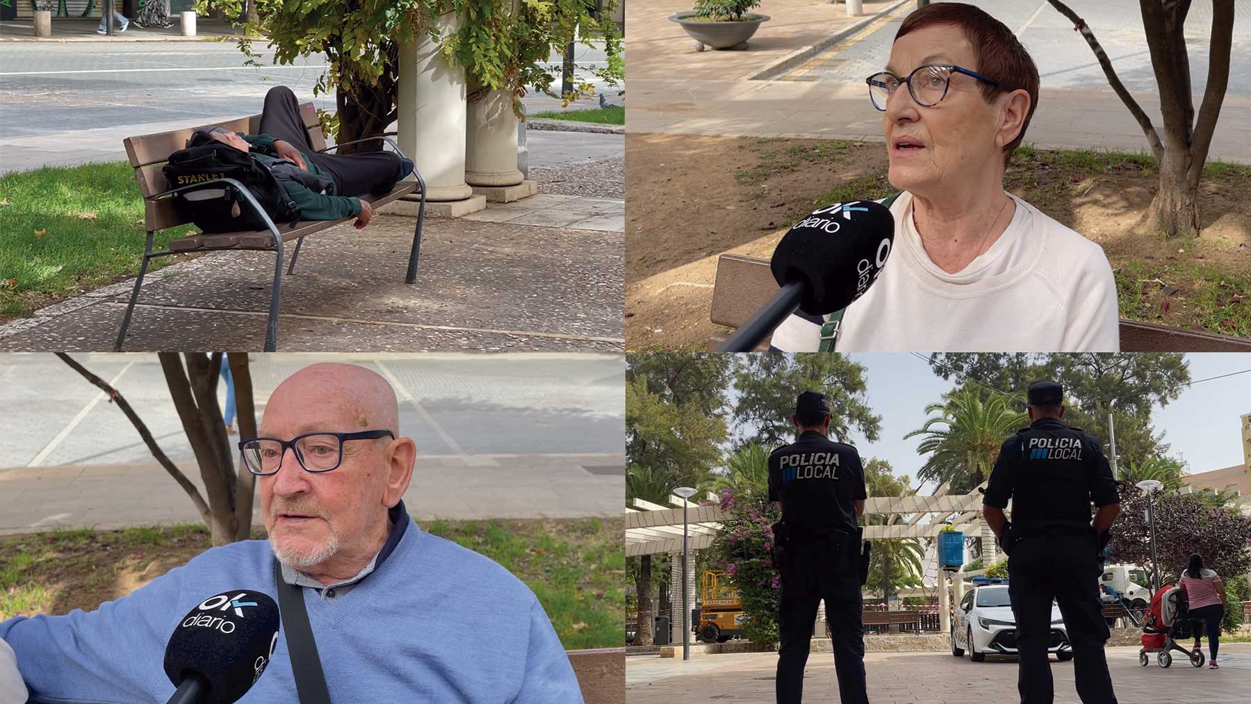 Los vecinos, alarmados por el incivismo en la Plaza de las Columnas de Palma.