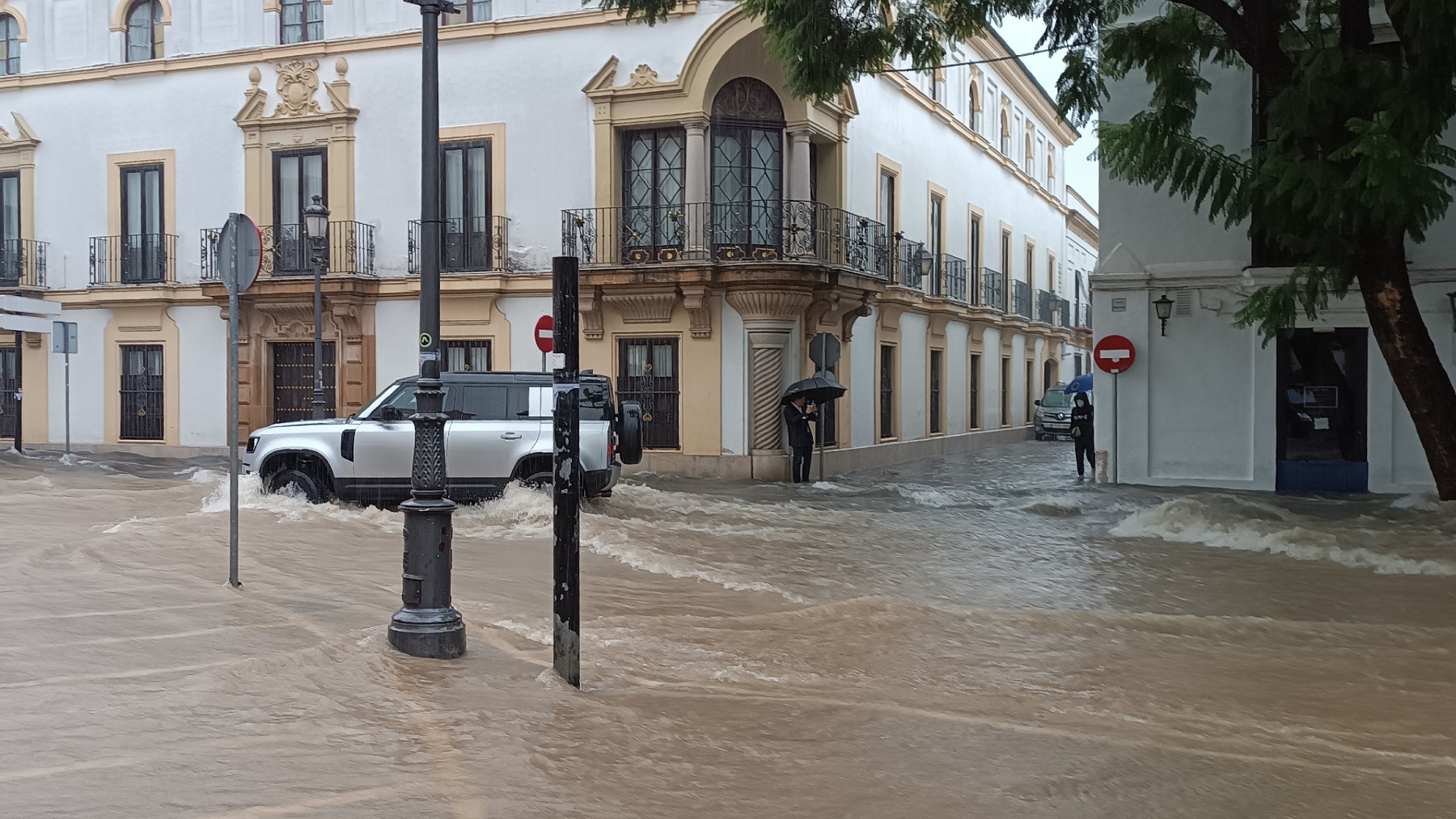 Inundación en Jerez de la Frontera por la DANA.