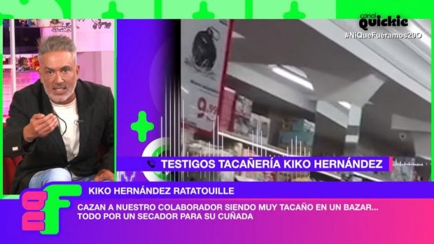 Kiko Hernández se defiende de las acusaciones en Ni que fuéramos. (Canal Quickie)