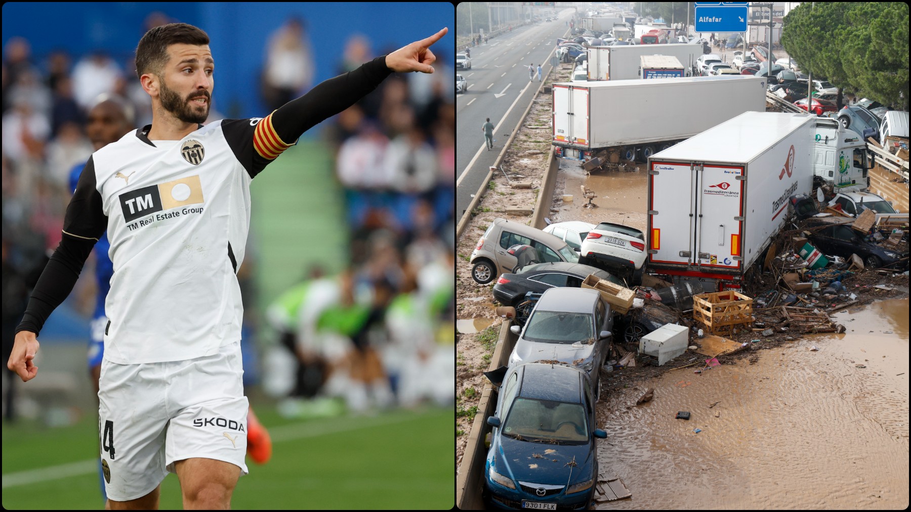 La RFEF ha aplazado los partidos de Valencia y Levante por la DANA.