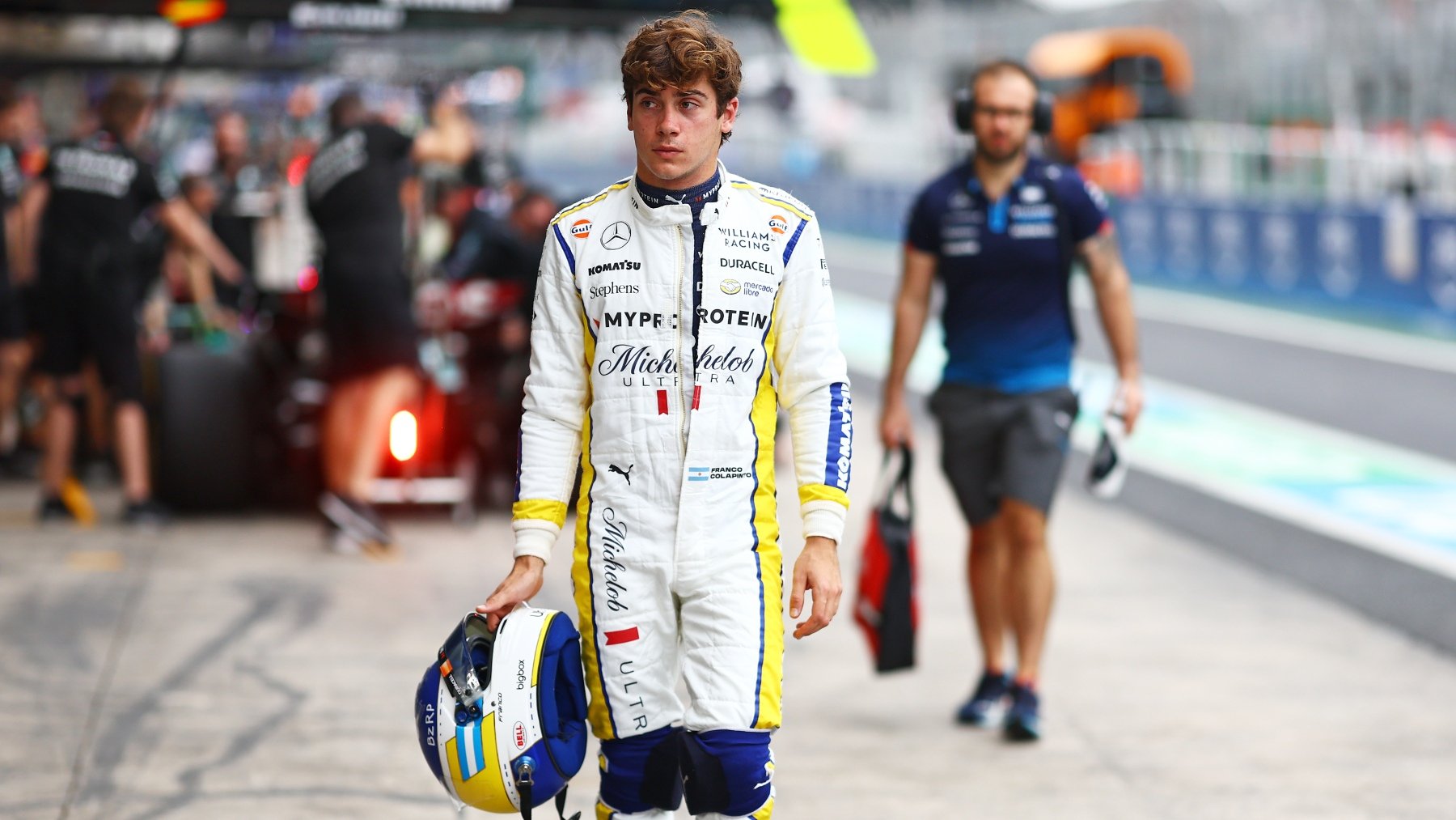 Franco Colapinto en el circuito de Interlagos. (Getty)