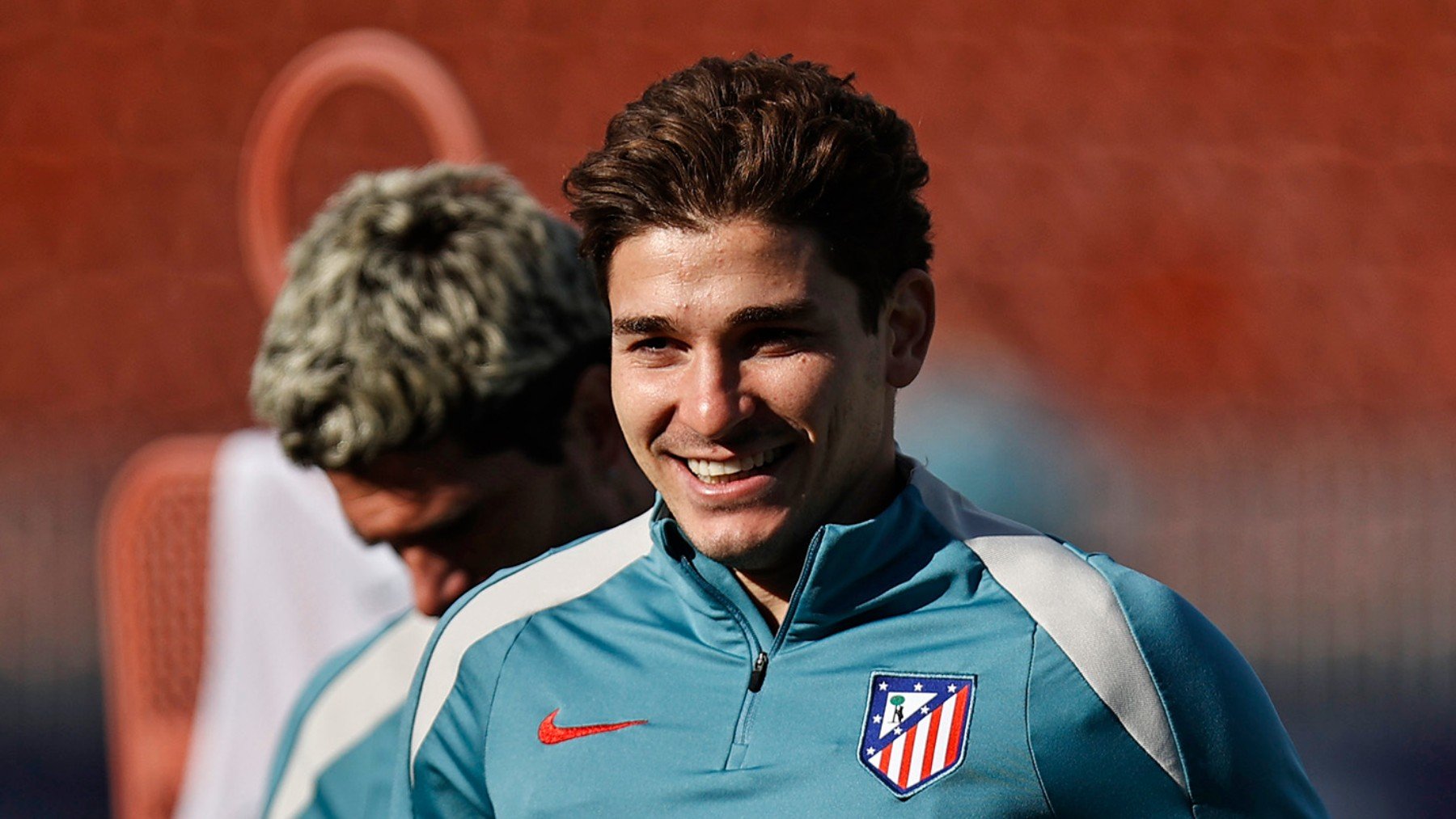 Julián, sonriente en un entrenamiento.