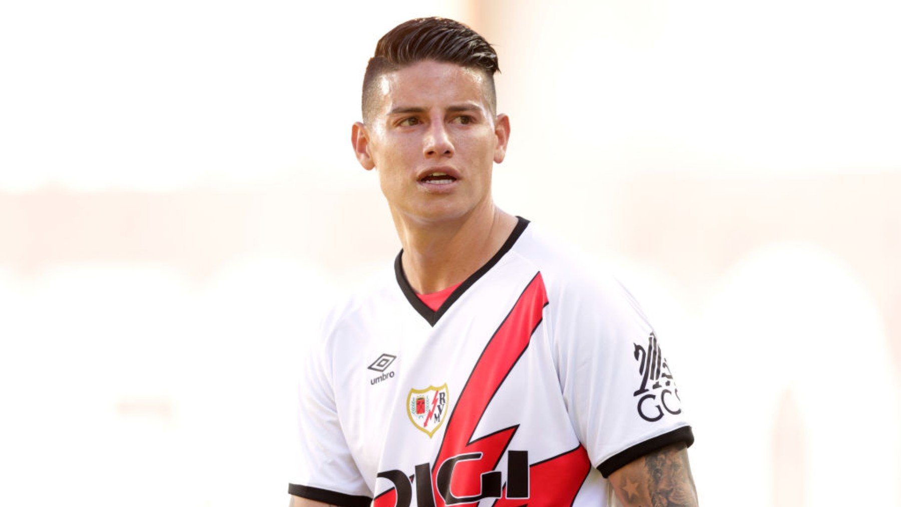 James Rodríguez, durante un partido con el Rayo Vallecano