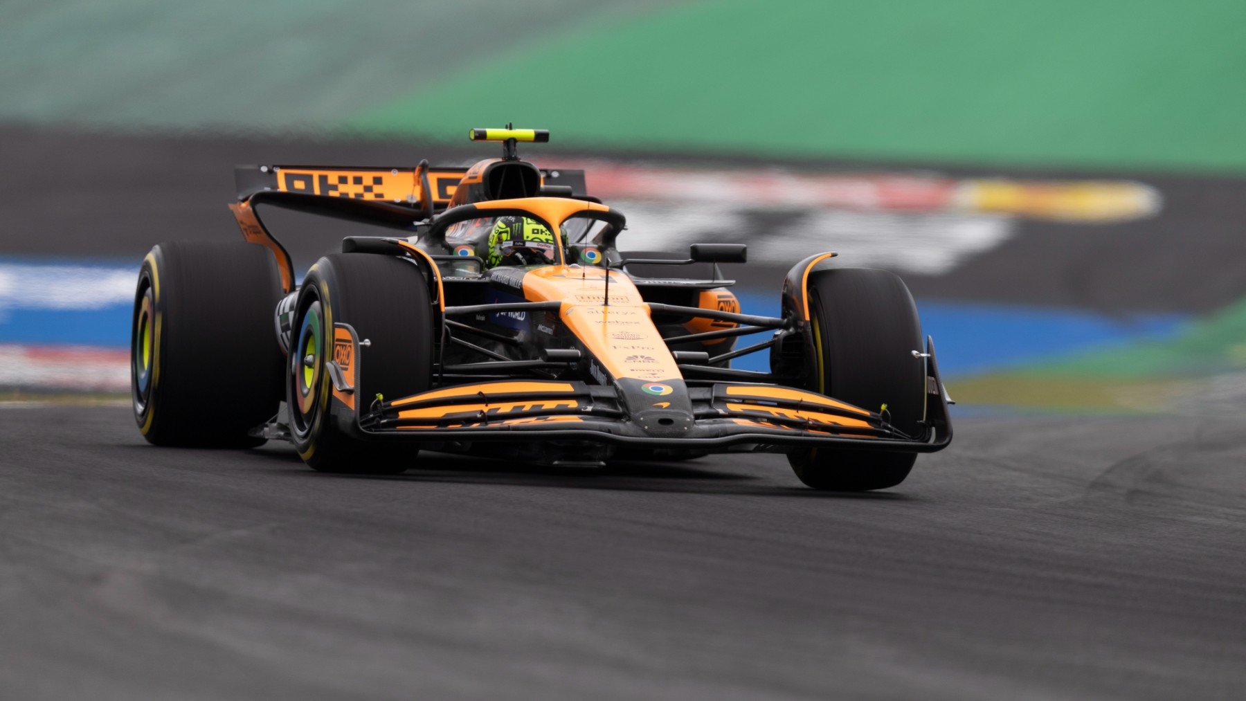 Lando Norris, durante el GP de Brasil de F1. (EFE)