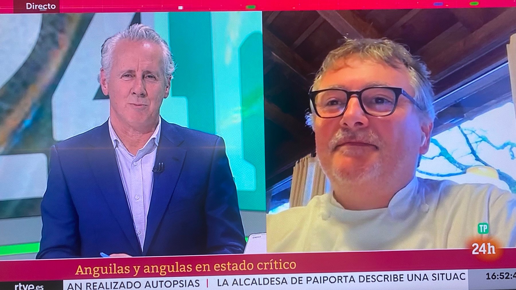 Captura de la emisión del canal 24h de TVE en la sobremesa de este sábado.