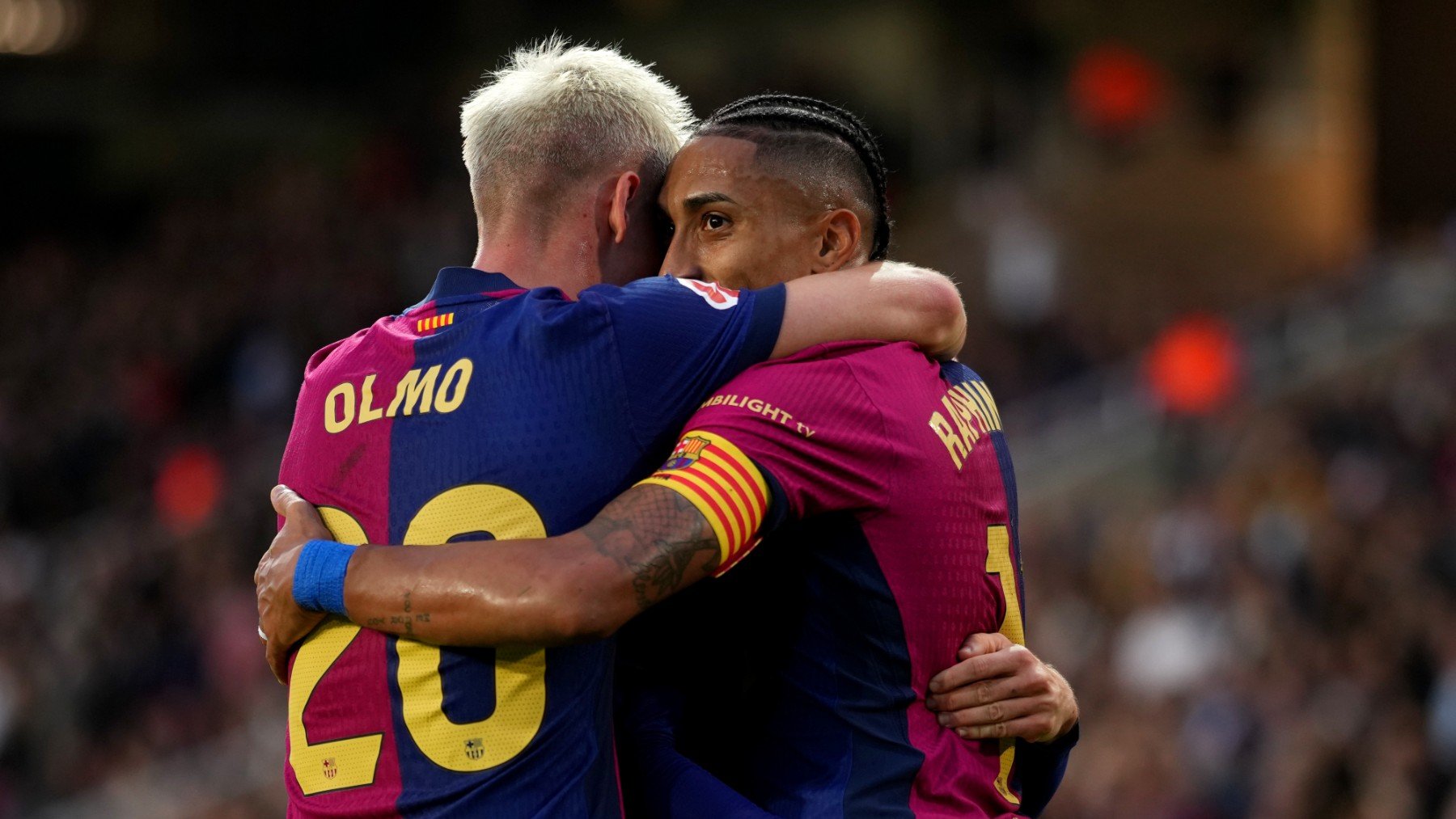 Dani Olmo y Raphinha. (Getty)