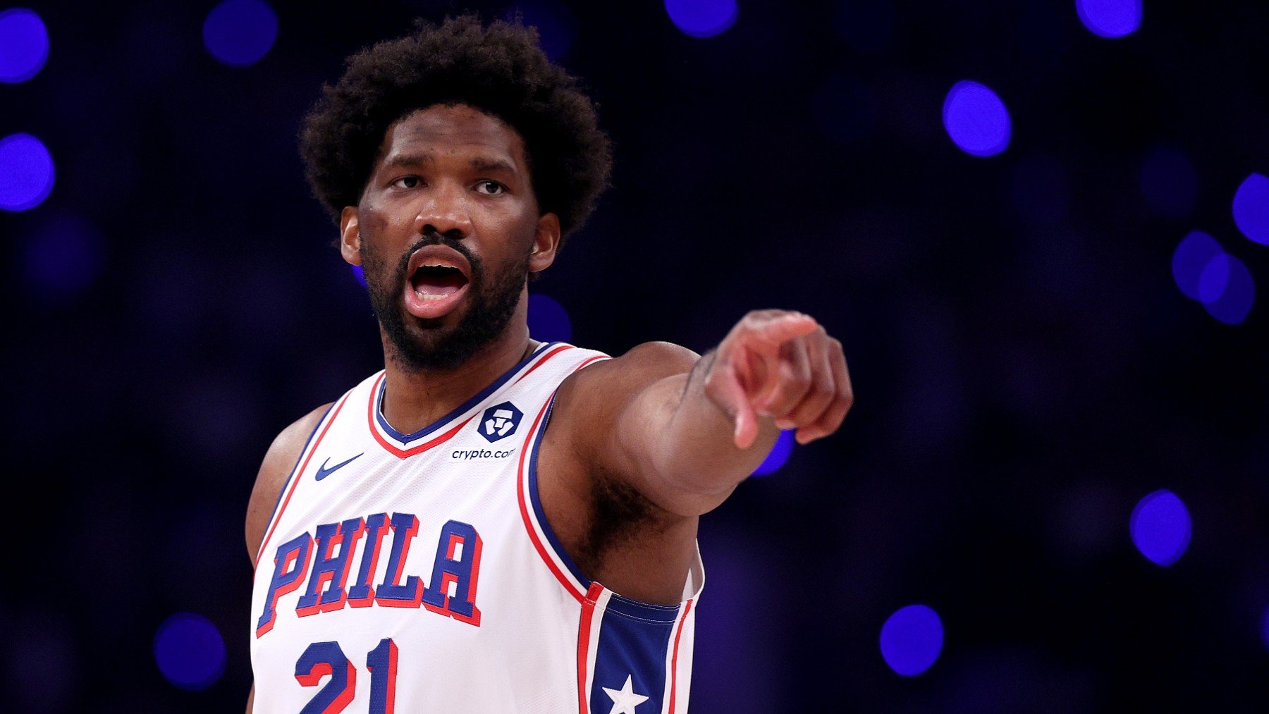 Joel Embiid, durante un partido con 76ers. (Getty)