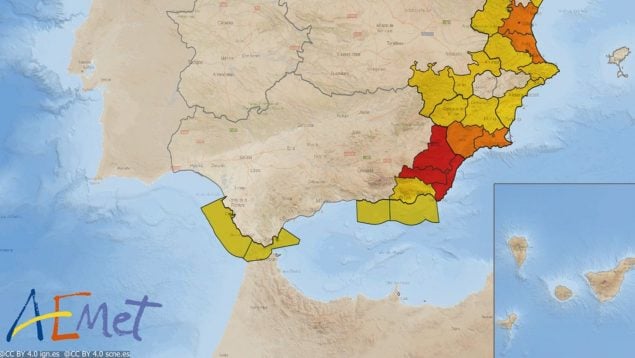 Alerta roja en Almería por lluvias torrenciales: «Peligro extremo y posibles inundaciones»