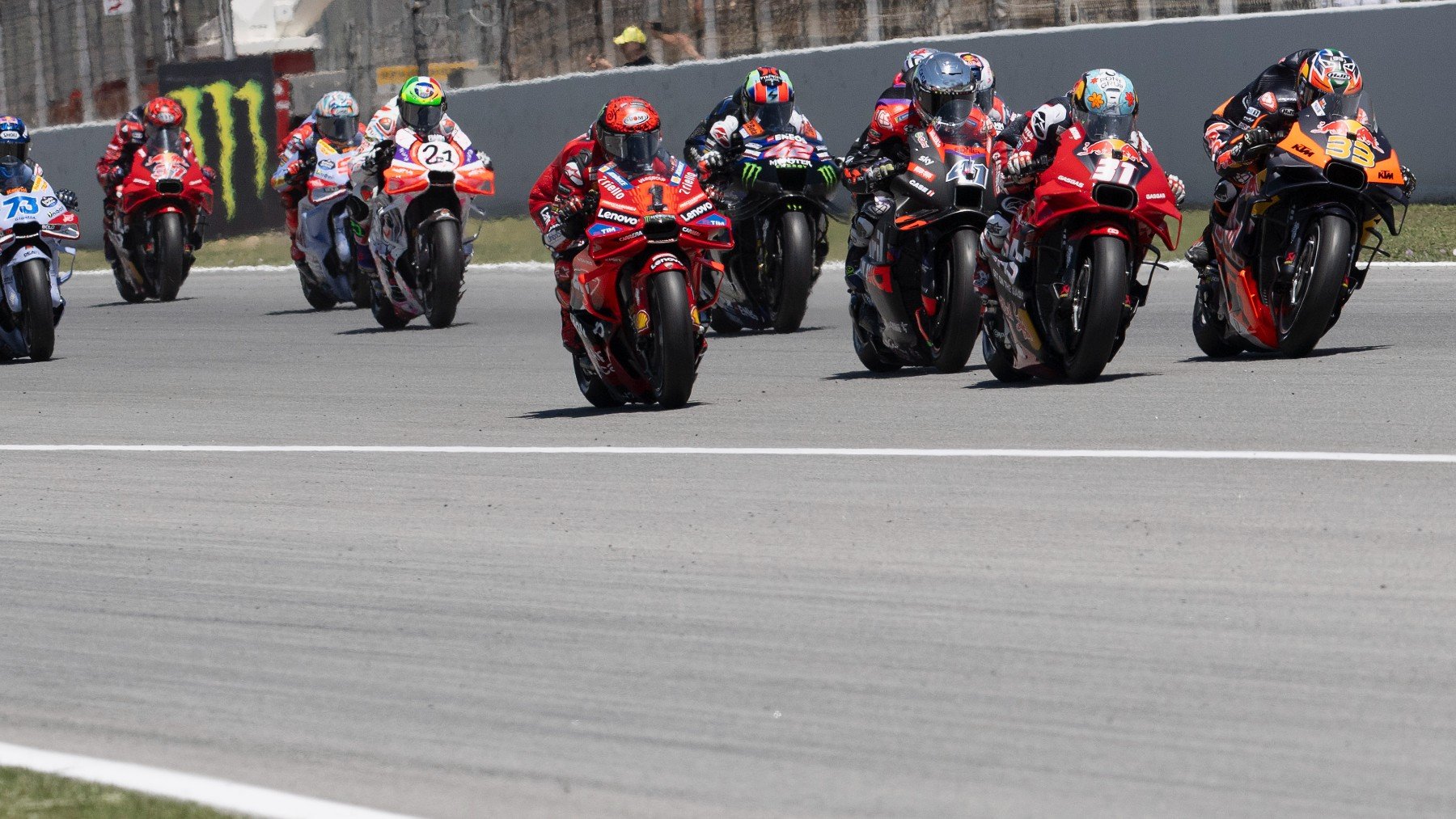 Imagen de la carrera de MotoGP en Montmeló esta temporada. (Getty)