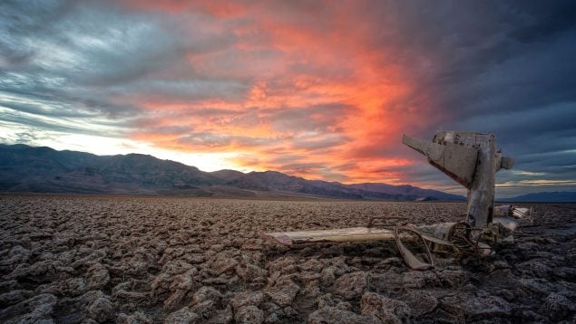 desierto, atardecer, tierra, desértico