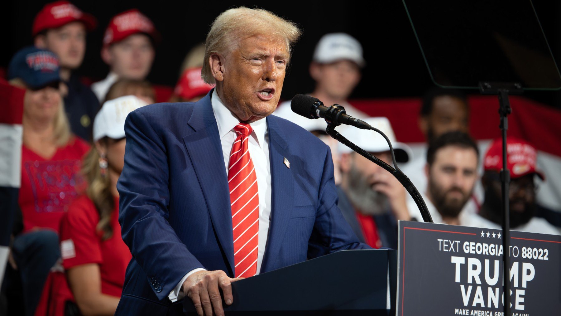 Donald Trump durante un mitin electoral en Atlanta (Georgia). (Foto: Europa Press)